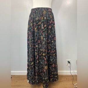 LulaRoe multicolored flower wrap tie skirt women’s size XL